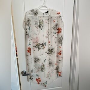 Dynamite Sheer Floral Cover-Up Kimono Beach Size XS-S